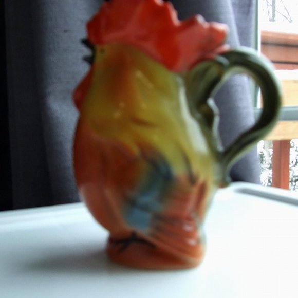 VTG ROOSTER Figural CREAMER Pitcher ANTIQUE - Picture 4 of 6